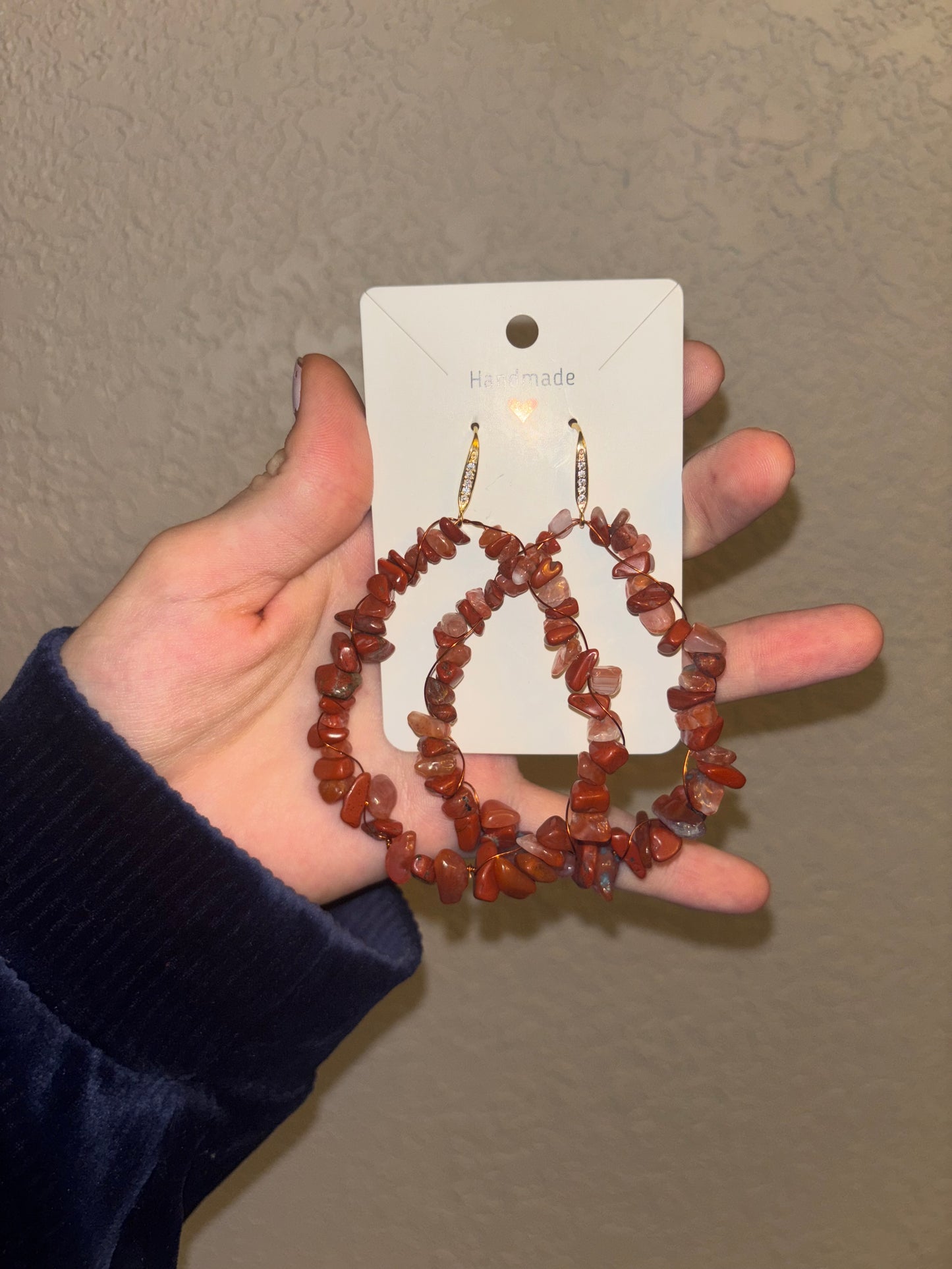 Brick Orange/18k Gold Plated//Earrings