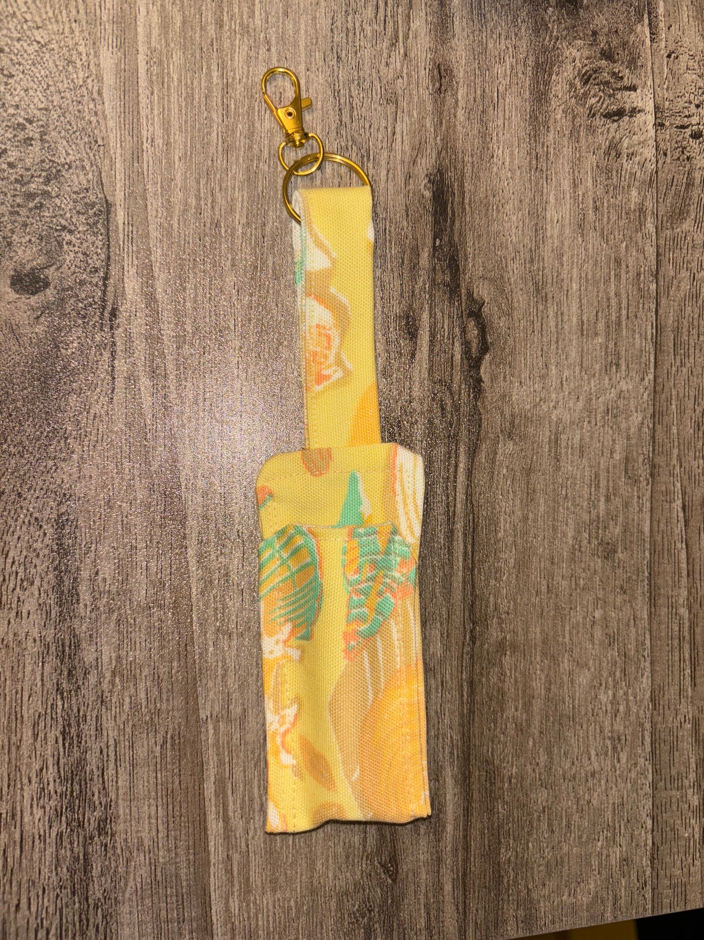 Sunshine/Beachy//Chapstick Holder w/Chapstick