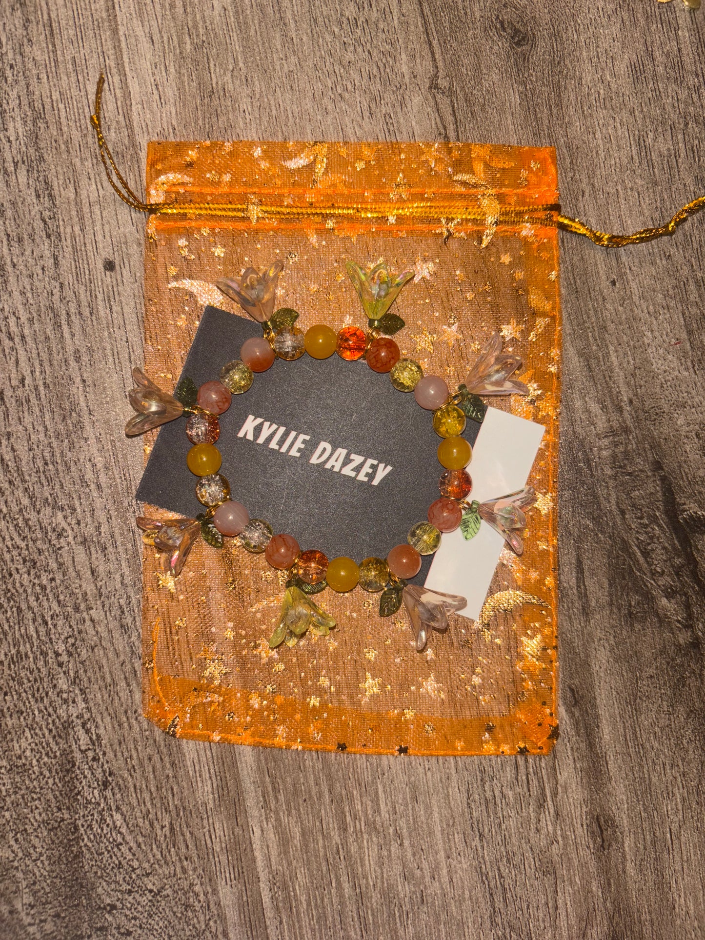 Amber Glow Blossom Bracelet