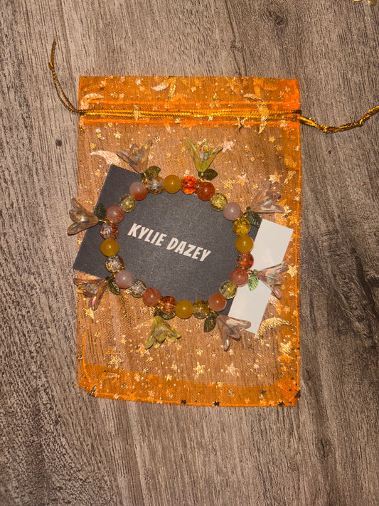 Amber Glow Blossom Bracelet