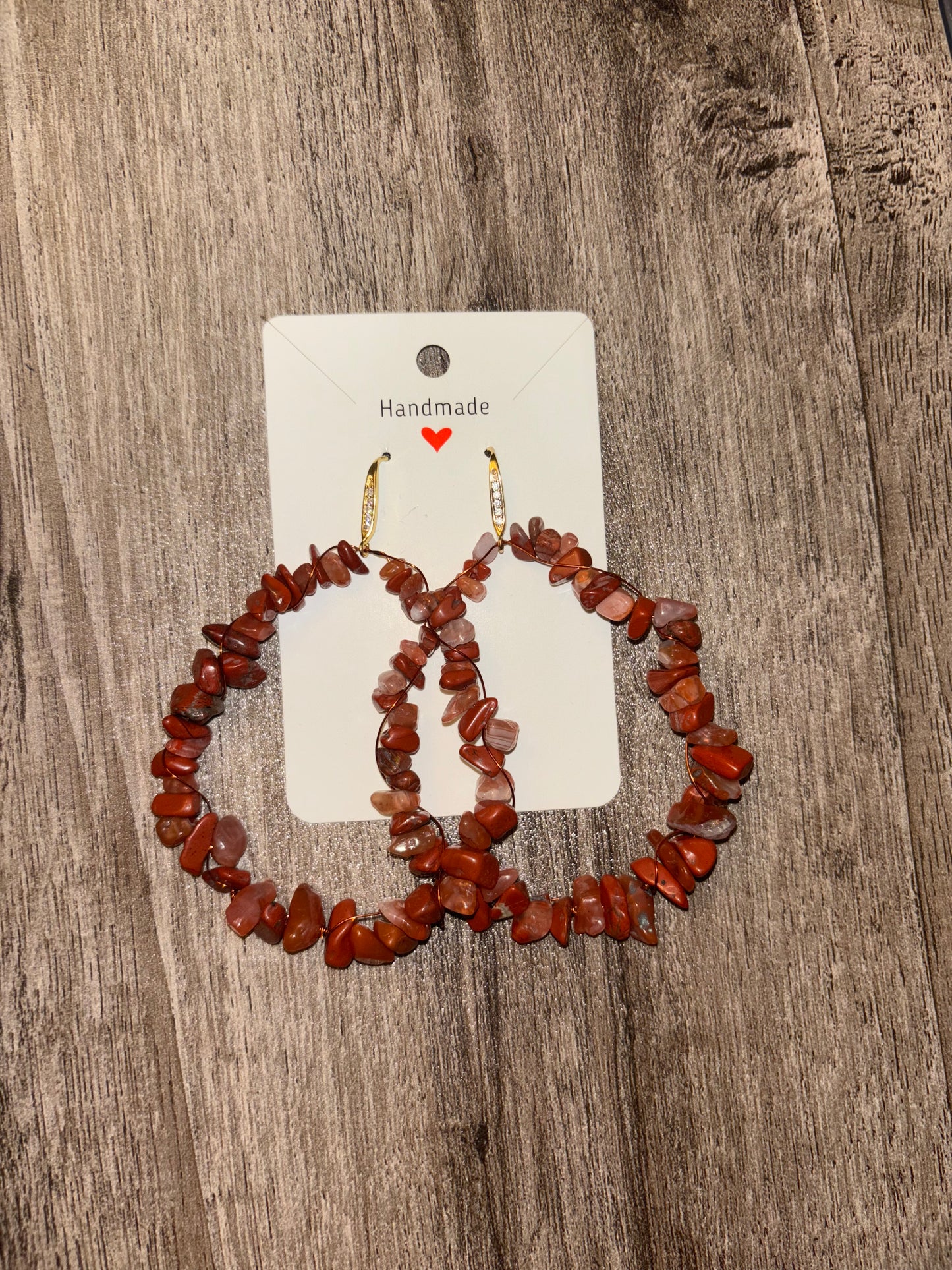 Brick Orange/18k Gold Plated//Earrings
