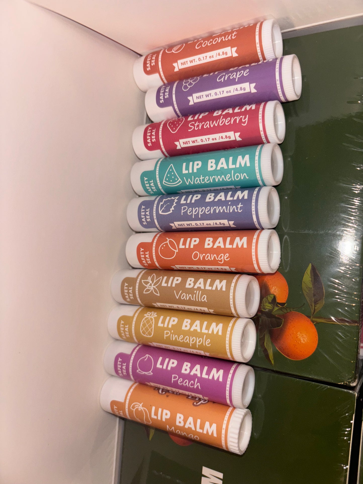 Sunshine/Beachy//Chapstick Holder w/Chapstick